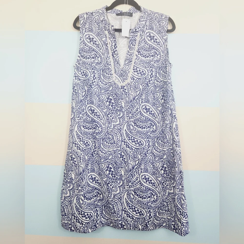Tommy Hilfiger Plus Size Atlas Paisley Print Shift Dress - Picture 7 of 9
